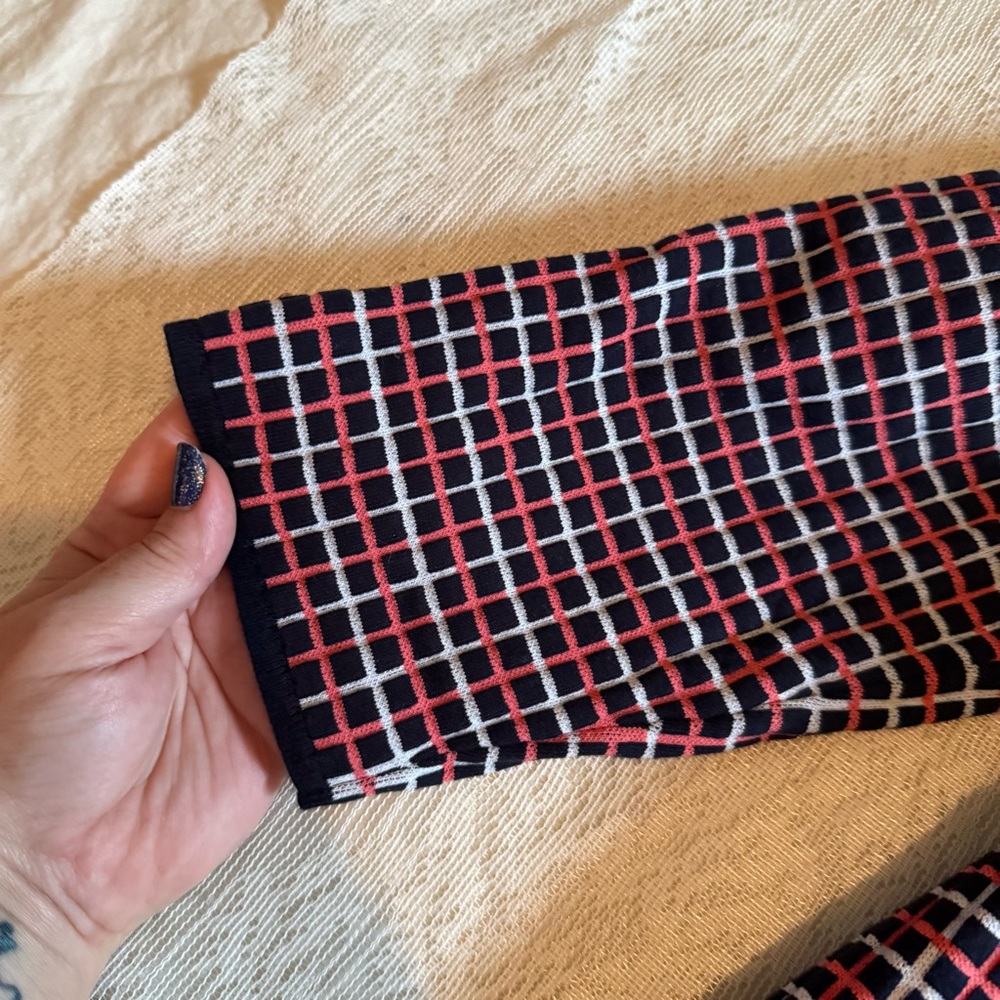 Cos Checked Button Front Sweater Jacket - image 3